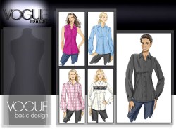 8598 EZ VOGUE SEMI FIT COLLAR SHIRTS SLVS OR NOT PATTERN 16-22